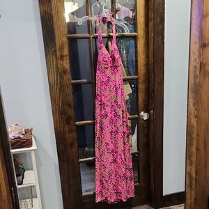 Catalina Cream and Pink Fabric